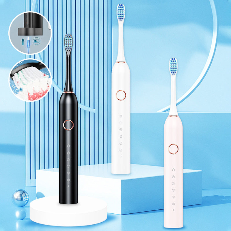 VierraSol | Cepillo de Dientes Eléctrico Sónico | 6 Modos y Resistente al Agua IPX7 | Blanco, Negro, Rosa