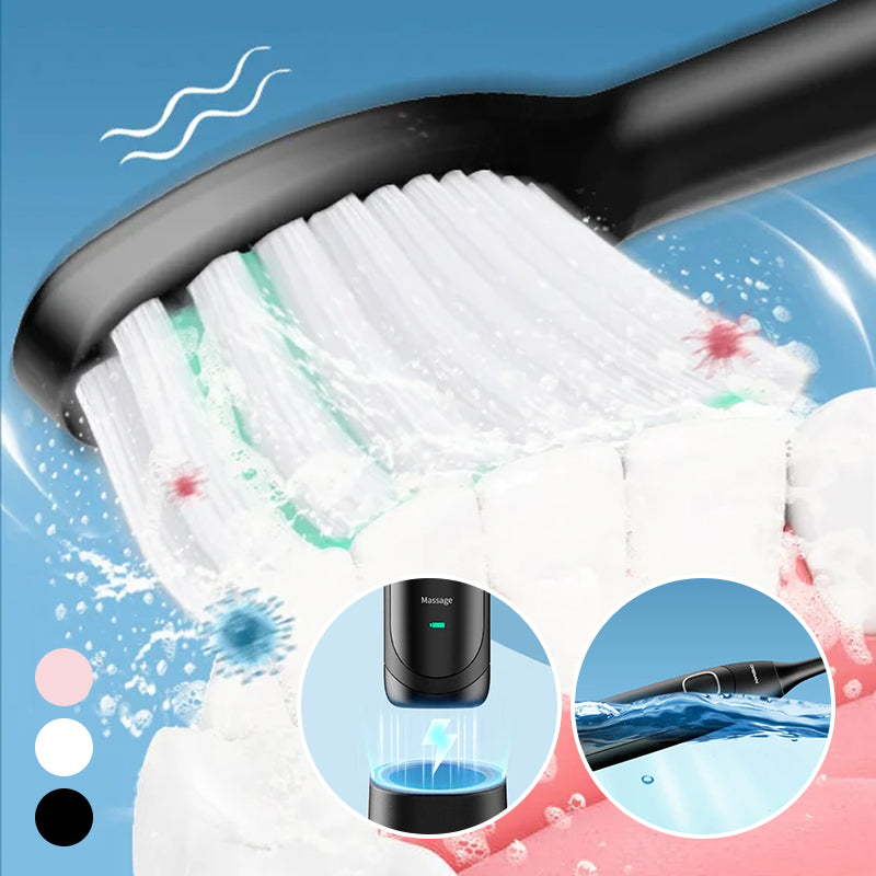 VierraSol | Cepillo de Dientes Eléctrico Sónico | 6 Modos y Resistente al Agua IPX7 | Blanco, Negro, Rosa