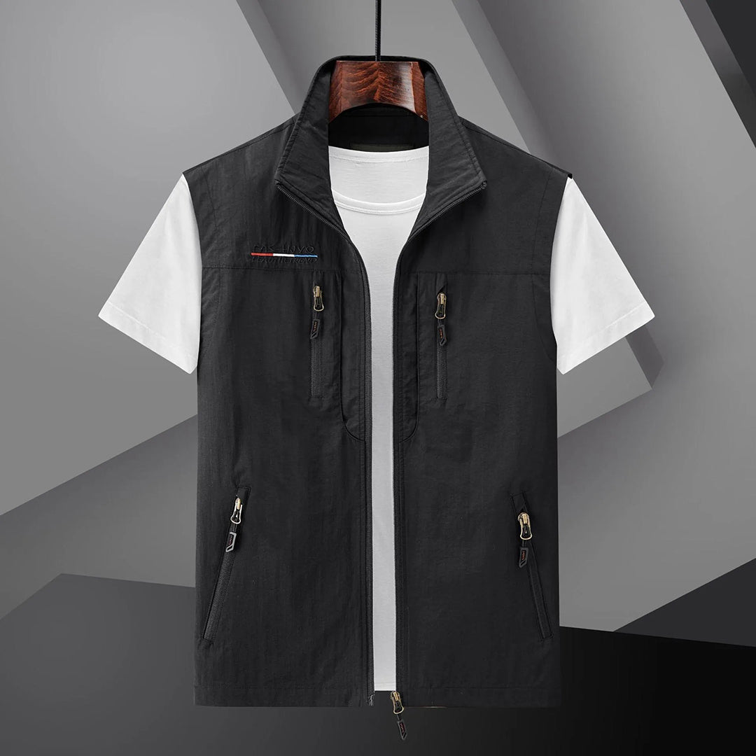 VierraSol | Chaleco de Hombre para Exterior con Múltiples Bolsillos
