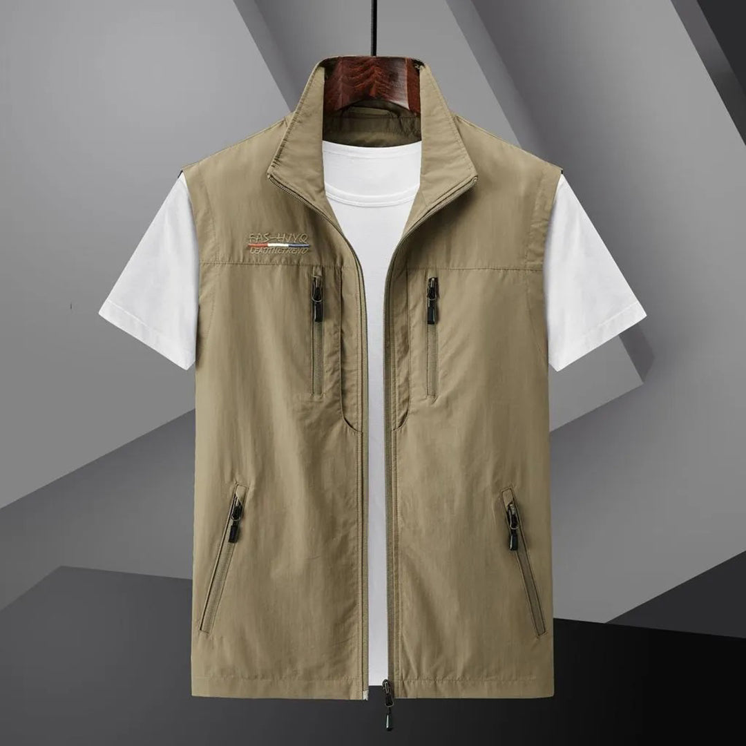 VierraSol | Chaleco de Hombre para Exterior con Múltiples Bolsillos