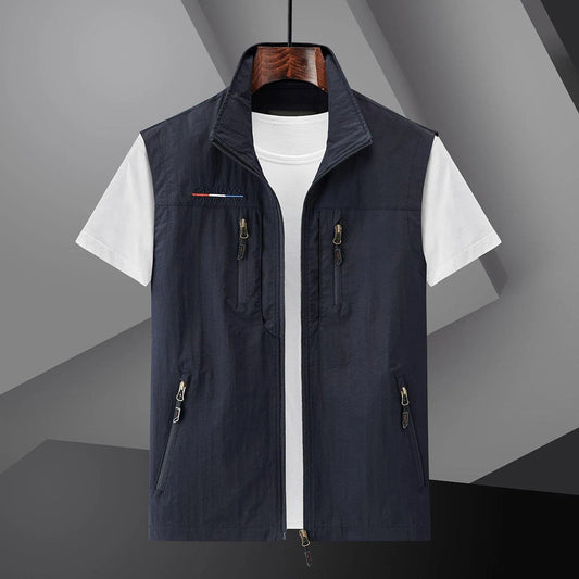 VierraSol | Chaleco de Hombre para Exterior con Múltiples Bolsillos