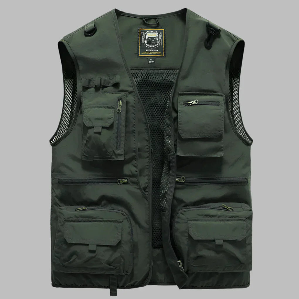 VierraSol | Chaleco de Viaje para Hombre con Múltiples Bolsillos