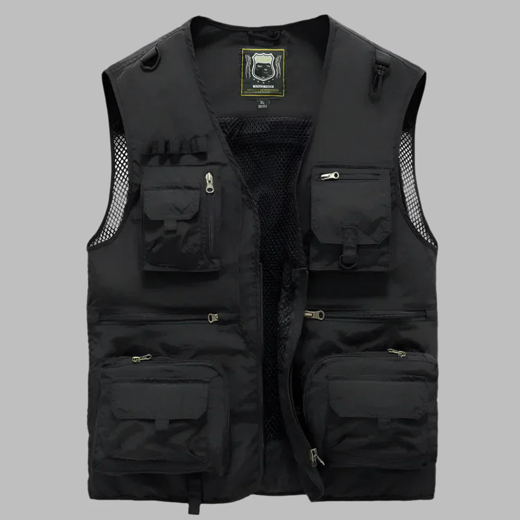 VierraSol | Chaleco de Viaje para Hombre con Múltiples Bolsillos