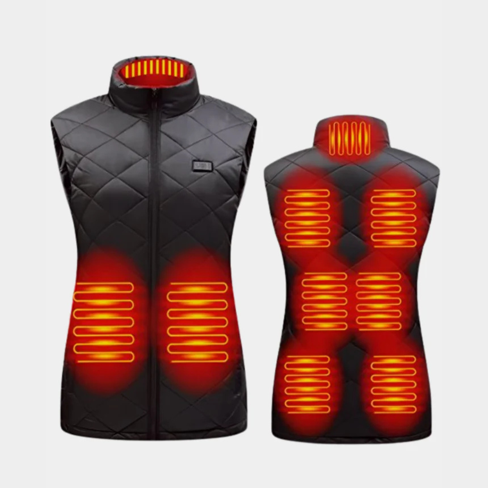 VierraSol | Chaleco Térmico para Mujeres con Doble Control y 9 Zonas de Calor – Comodidad y Calidez para Cada Temporada