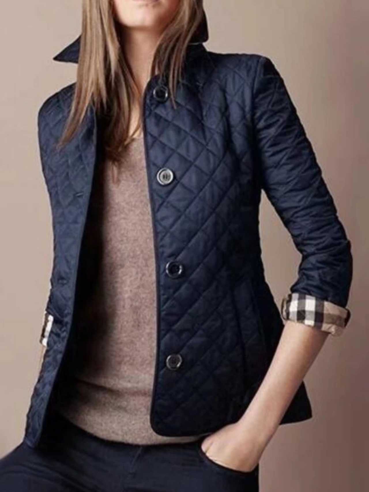 VierraSol | Chaqueta Acolchada para Mujeres con Cuello Caído
