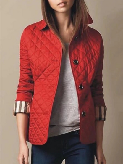 VierraSol | Chaqueta Acolchada para Mujeres con Cuello Caído