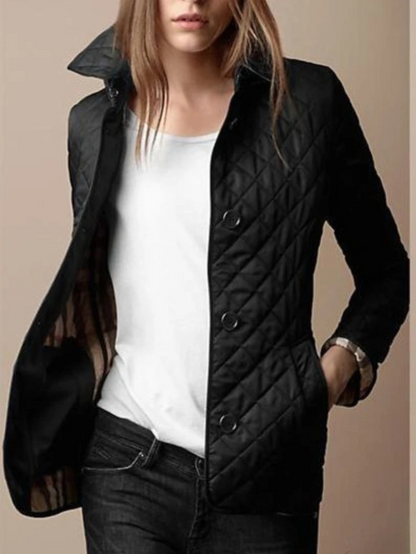VierraSol | Chaqueta Acolchada para Mujeres con Cuello Caído