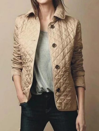VierraSol | Chaqueta Acolchada para Mujeres con Cuello Caído