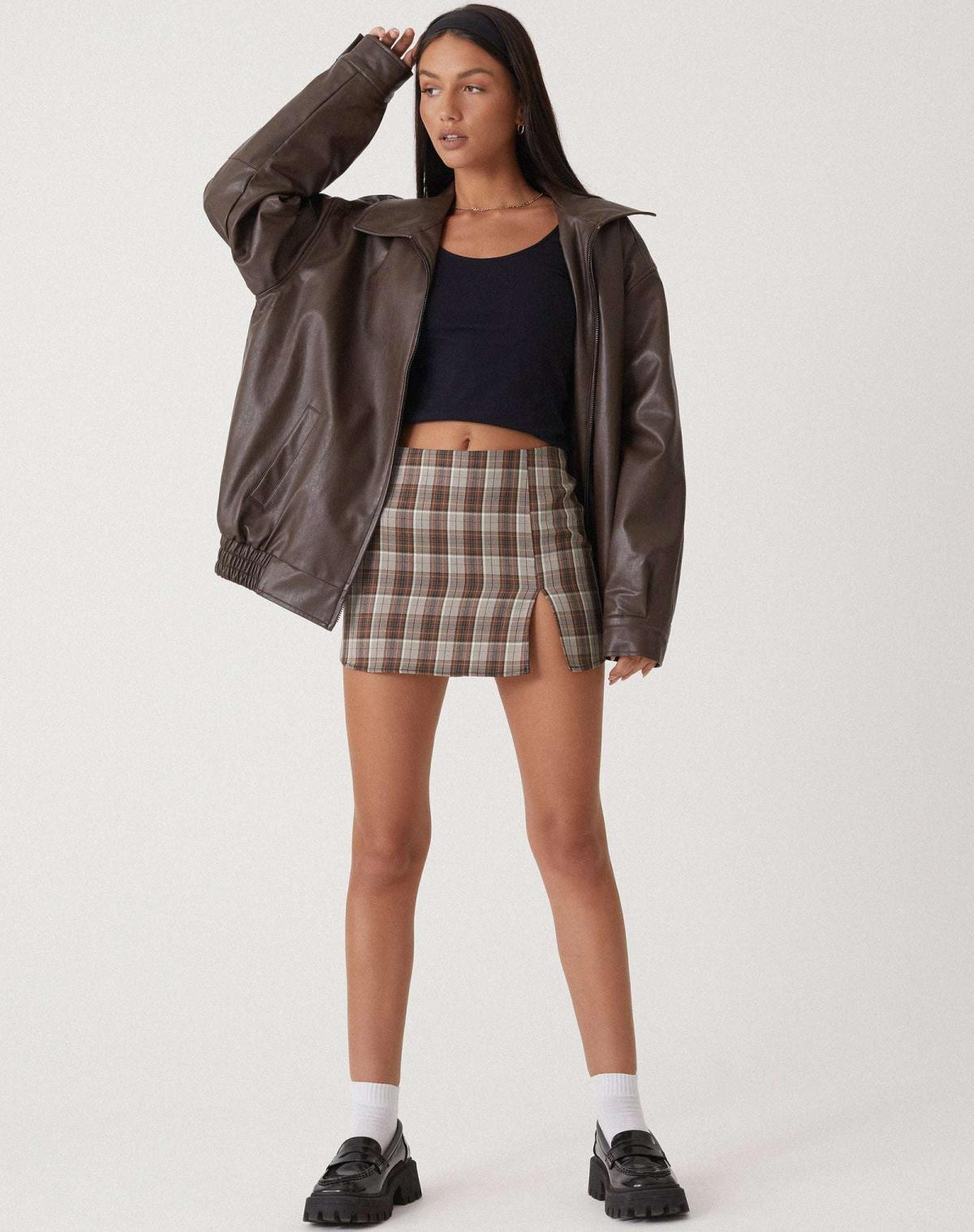 VierraSol | Chaqueta Bomber de Cuero Sintético Oversized para Mujeres