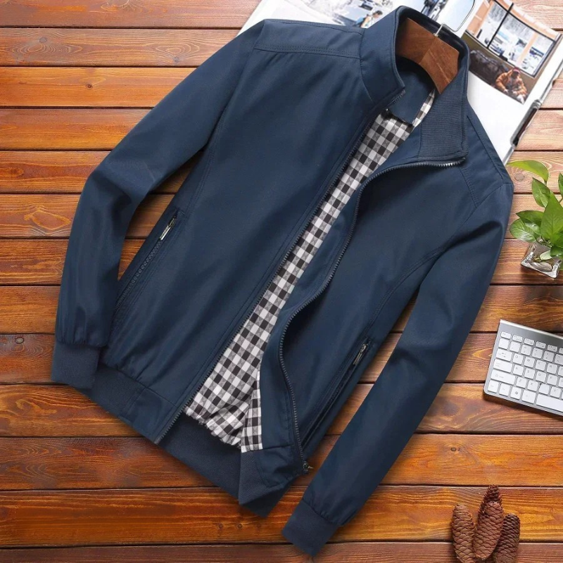 VierraSol | Chaqueta Bomber para Hombre con Cuello Alto