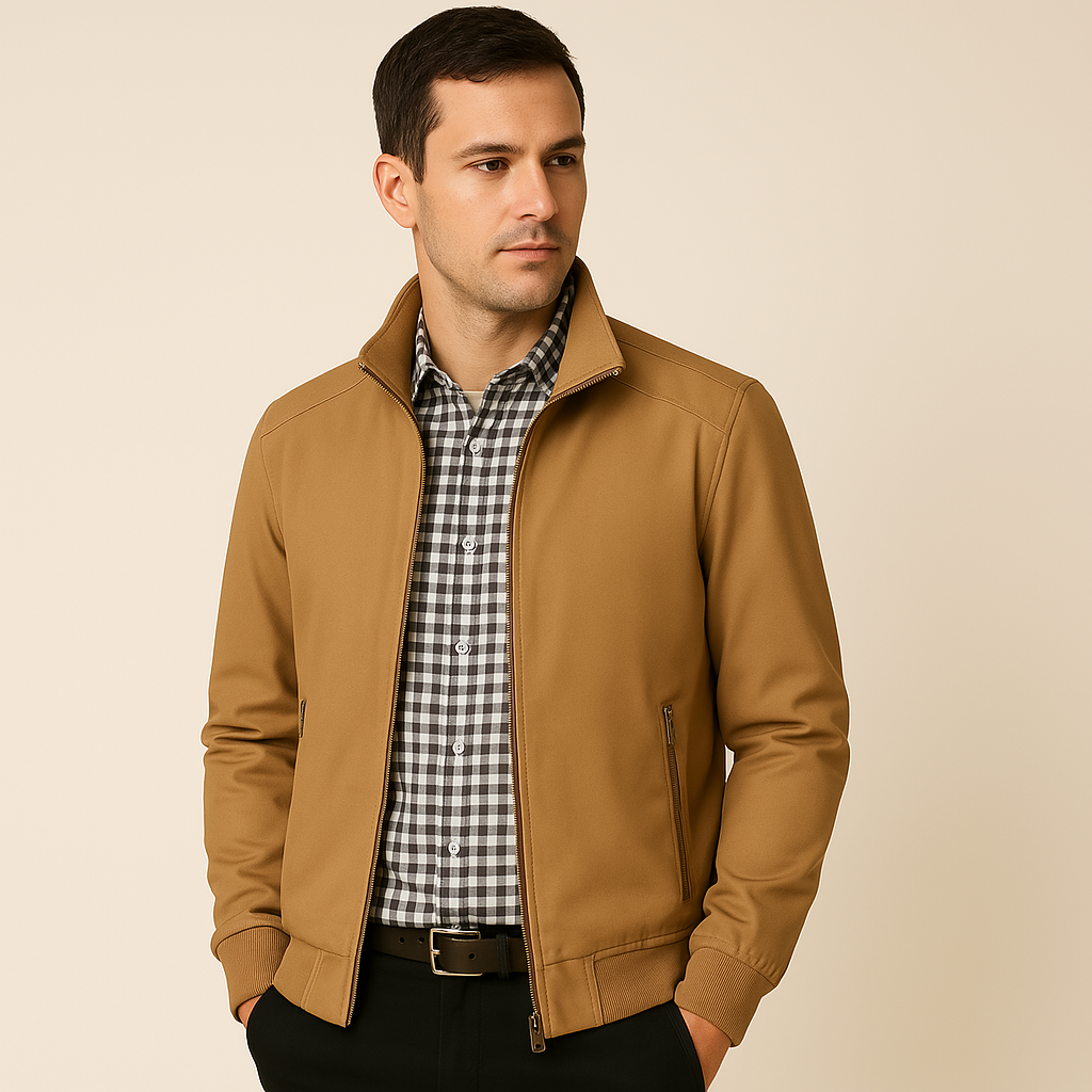 VierraSol | Chaqueta Bomber para Hombre con Cuello Alto