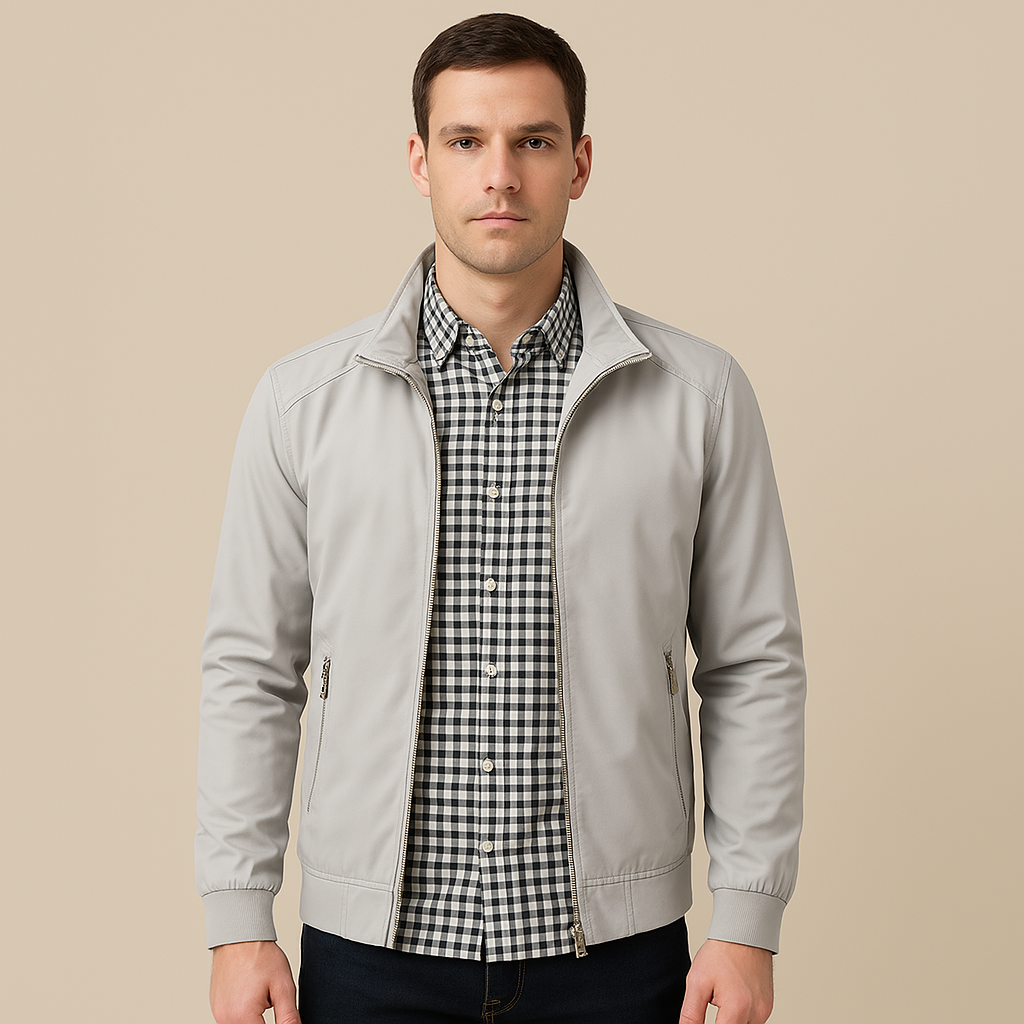 VierraSol | Chaqueta Bomber para Hombre con Cuello Alto