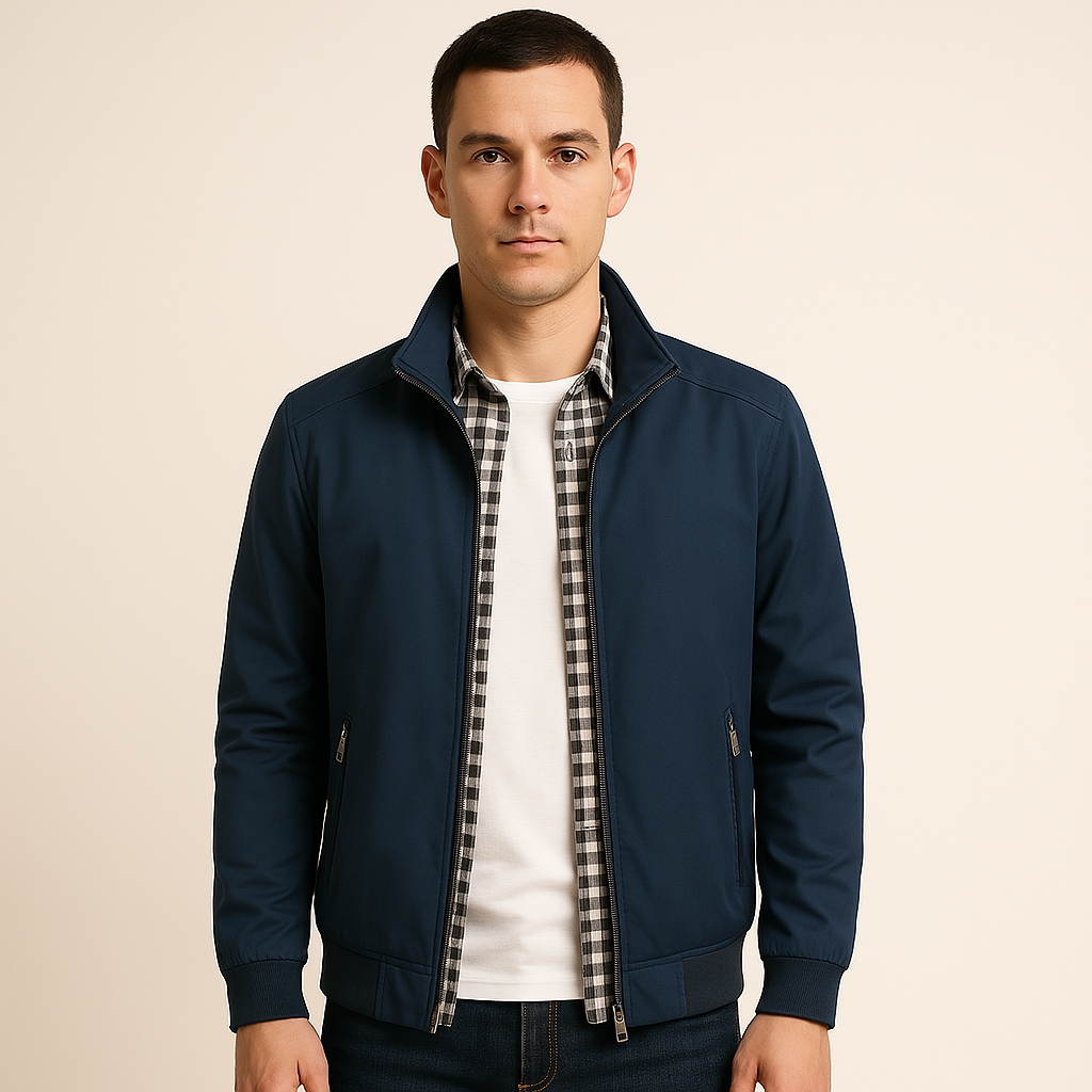 VierraSol | Chaqueta Bomber para Hombre con Cuello Alto
