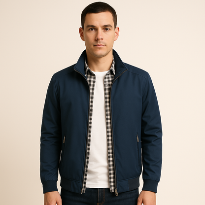 VierraSol | Chaqueta Bomber para Hombre con Cuello Alto