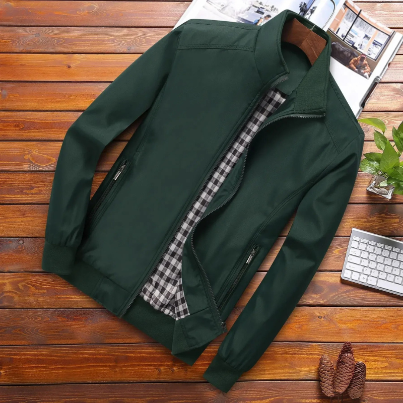 VierraSol | Chaqueta Bomber para Hombre con Cuello Alto