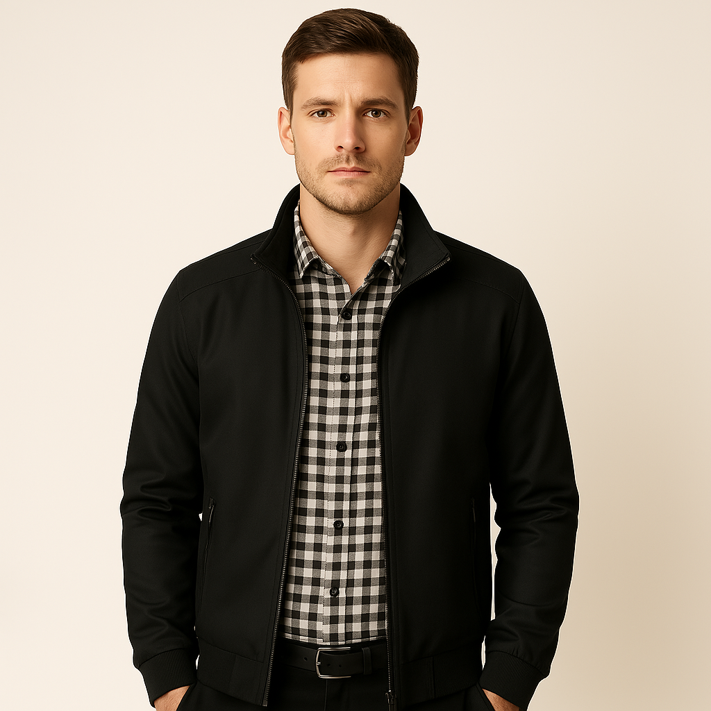 VierraSol | Chaqueta Bomber para Hombre con Cuello Alto