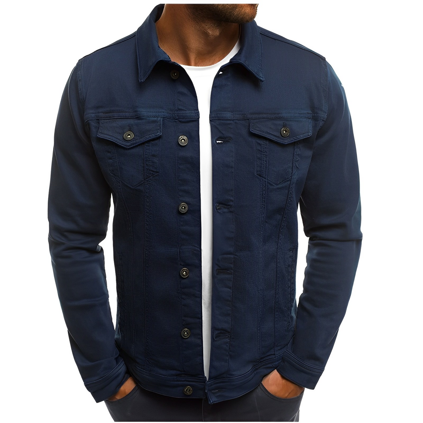 VierraSol | Chaqueta Clásica de Denim para Hombre - Estilo Casual Ligero