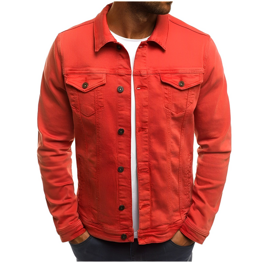 VierraSol | Chaqueta Clásica de Denim para Hombre - Estilo Casual Ligero