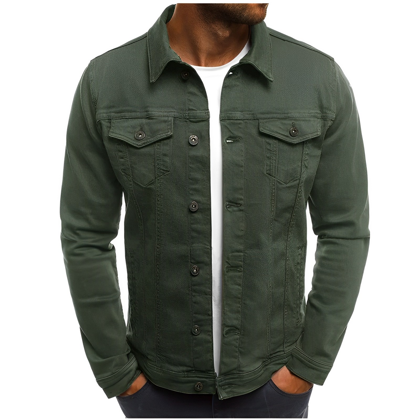 VierraSol | Chaqueta Clásica de Denim para Hombre - Estilo Casual Ligero
