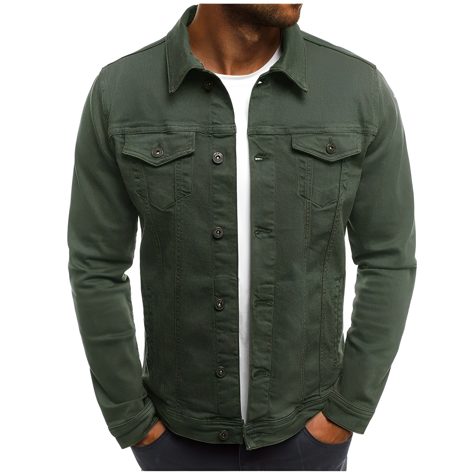 VierraSol | Chaqueta Clásica de Denim para Hombre - Estilo Casual Ligero
