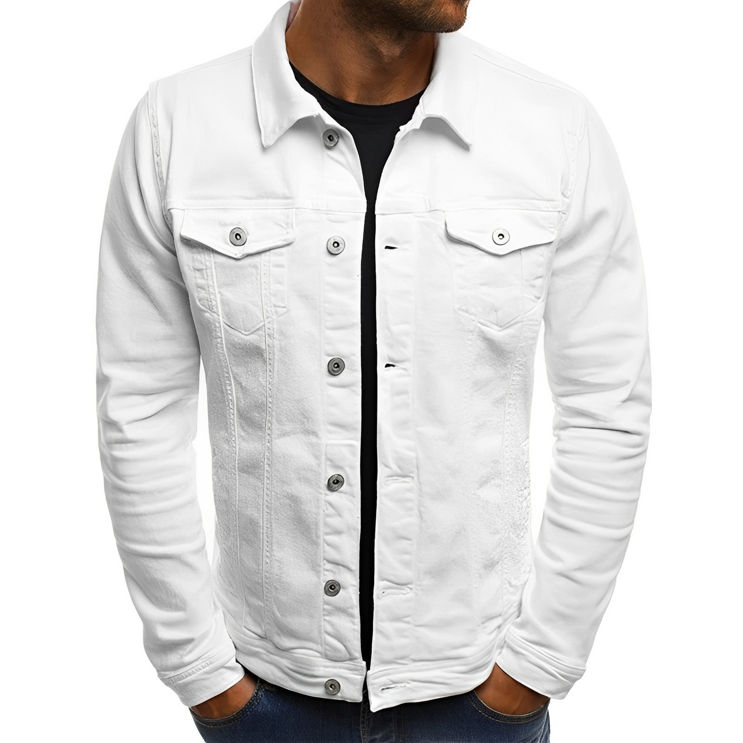 VierraSol | Chaqueta Clásica de Denim para Hombre - Estilo Casual Ligero