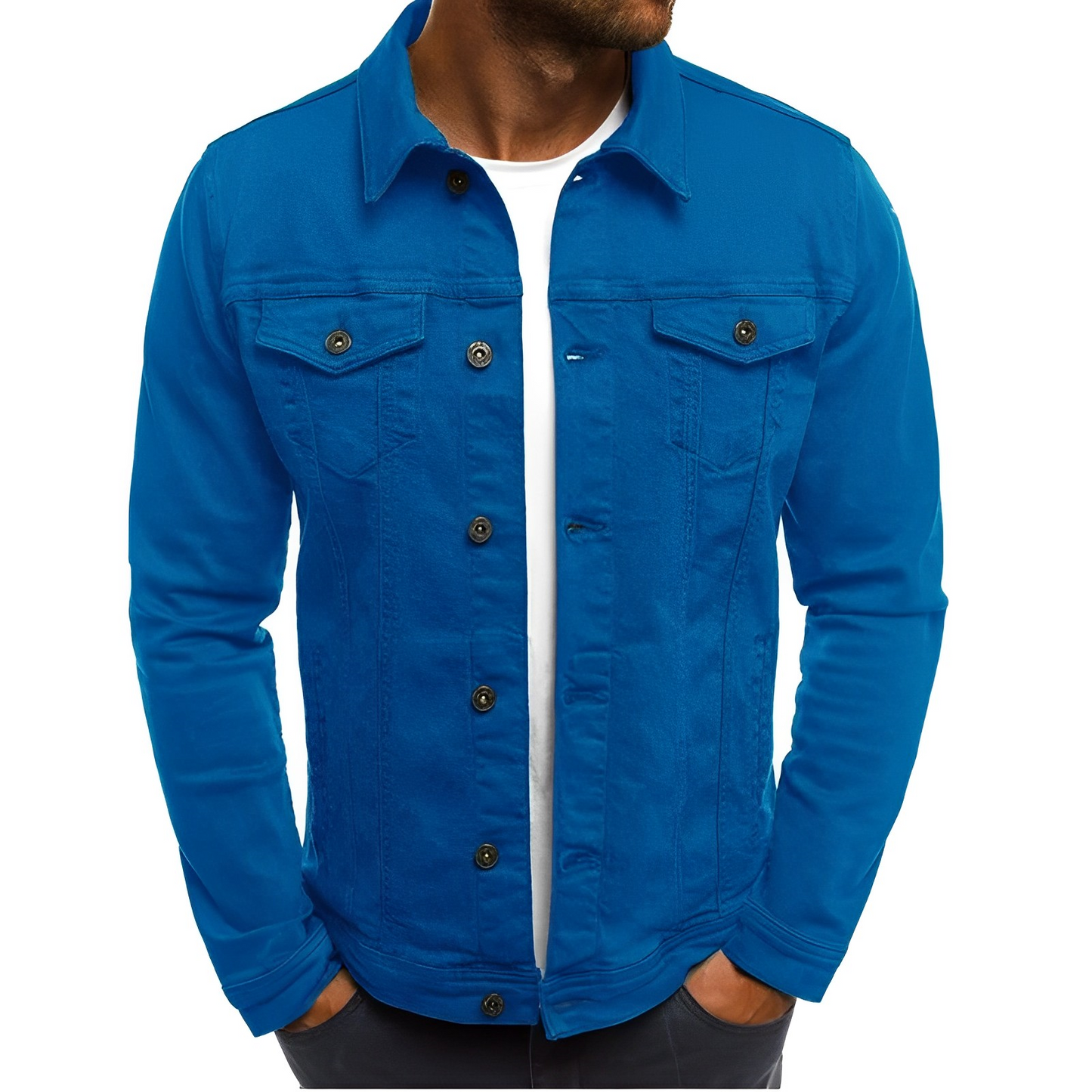 VierraSol | Chaqueta Clásica de Denim para Hombre - Estilo Casual Ligero