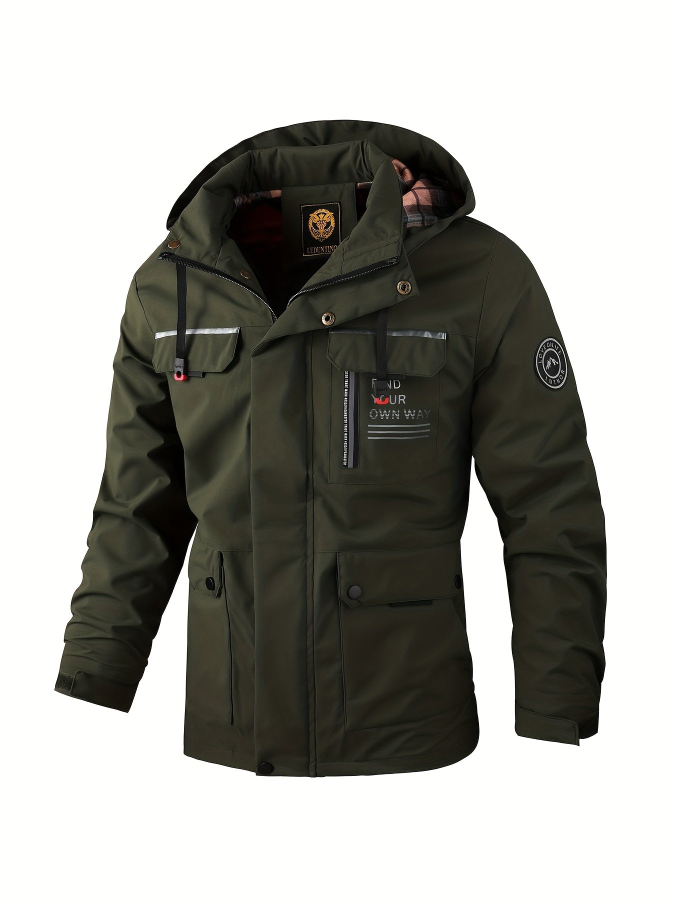 VierraSol | Chaqueta de Invierno Impermeable con Capucha para Hombre