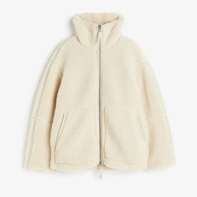 VierraSol - Chaqueta de Lana de Cordero para Mujeres