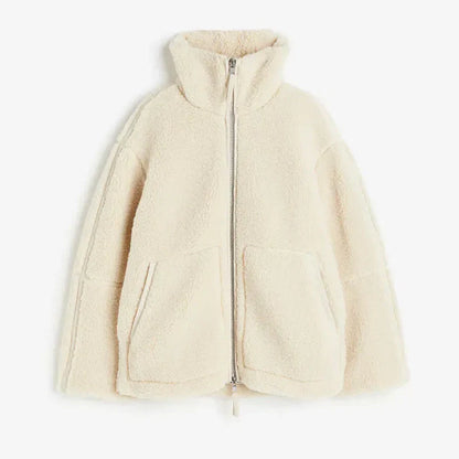 VierraSol - Chaqueta de Lana de Cordero para Mujeres