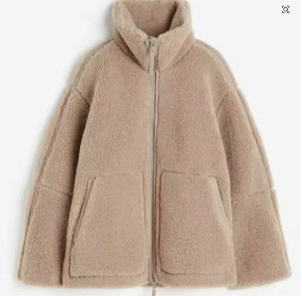 VierraSol - Chaqueta de Lana de Cordero para Mujeres
