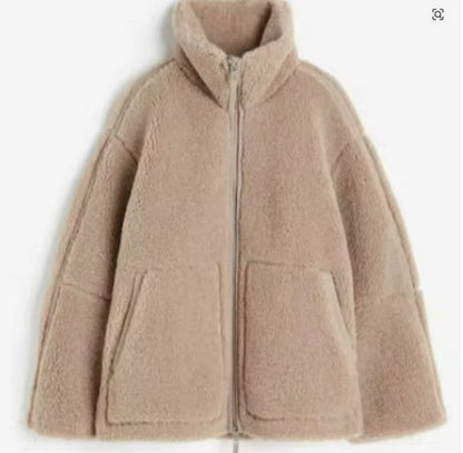 VierraSol - Chaqueta de Lana de Cordero para Mujeres