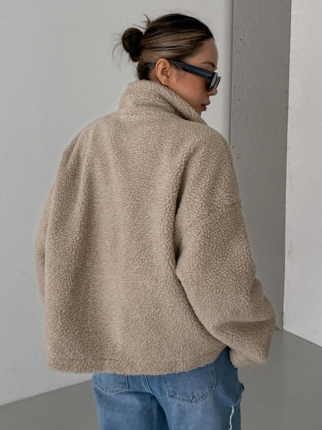 VierraSol - Chaqueta de Lana de Cordero para Mujeres