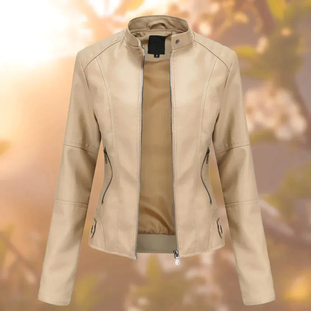 VierraSol | Chaqueta de Moto para Mujeres con Cuello Alto