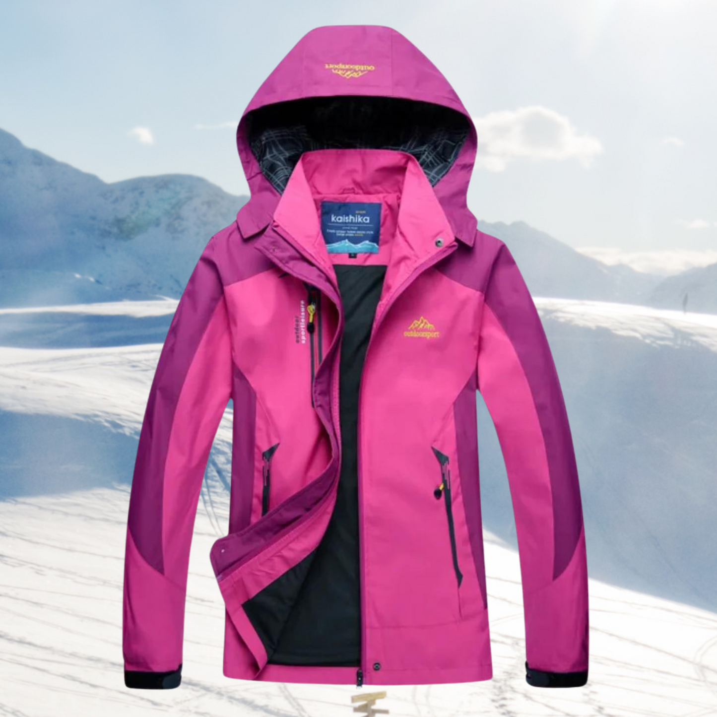 VierraSol | Chaqueta Exterior Impermeable para Mujeres con Capucha