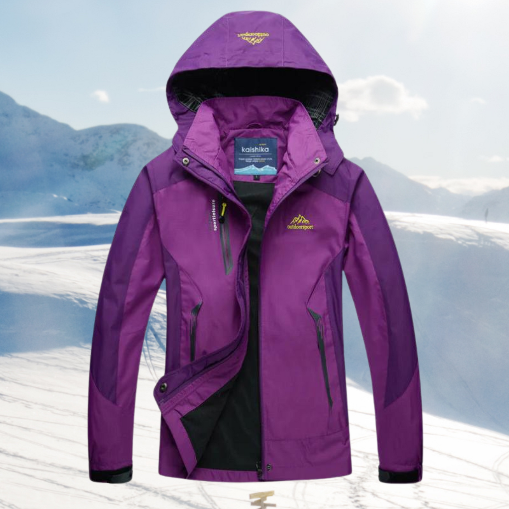 VierraSol | Chaqueta Exterior Impermeable para Mujeres con Capucha
