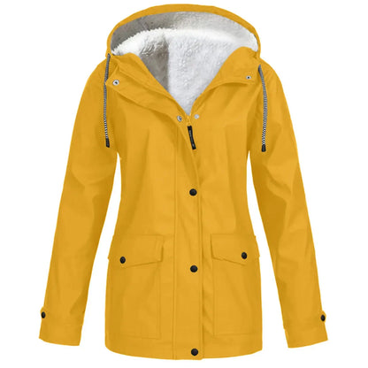 VierraSol - Chaqueta Exterior Impermeable y Cortaviento con Forro de Forro Polar