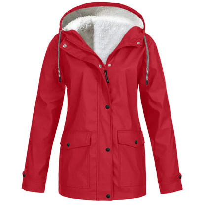 VierraSol - Chaqueta Exterior Impermeable y Cortaviento con Forro de Forro Polar