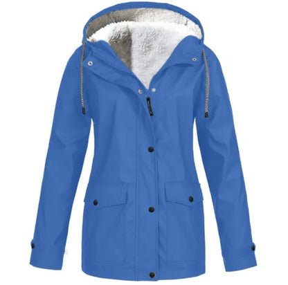 VierraSol - Chaqueta Exterior Impermeable y Cortaviento con Forro de Forro Polar