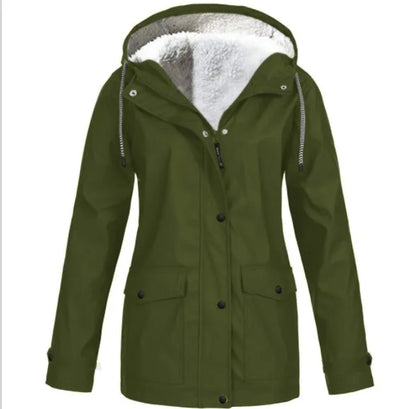 VierraSol - Chaqueta Exterior Impermeable y Cortaviento con Forro de Forro Polar