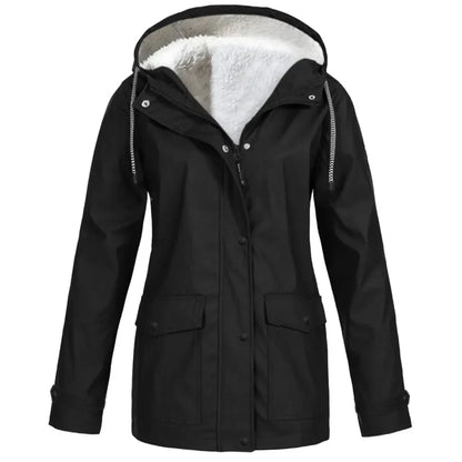VierraSol - Chaqueta Exterior Impermeable y Cortaviento con Forro de Forro Polar