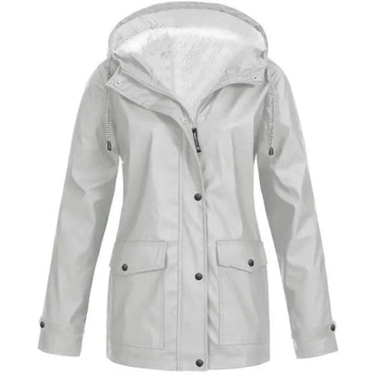 VierraSol - Chaqueta Exterior Impermeable y Cortaviento con Forro de Forro Polar