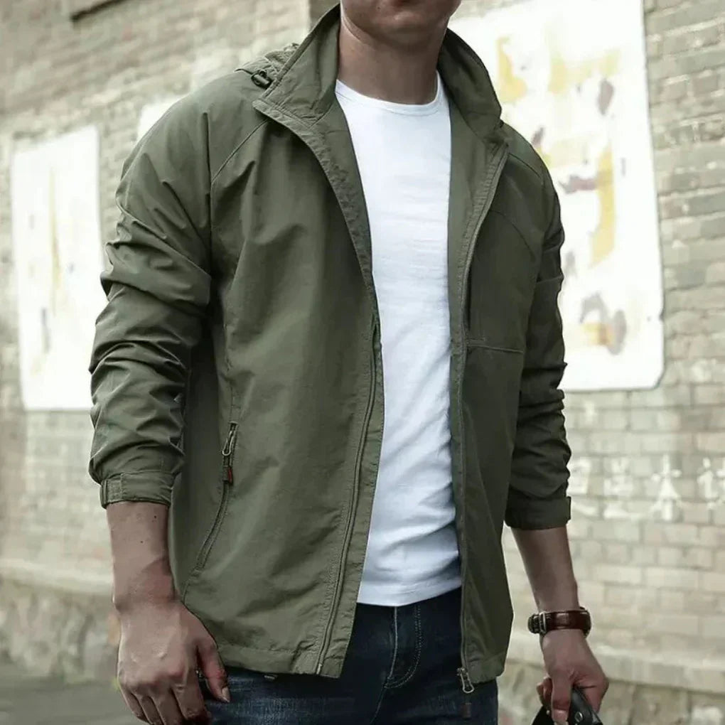 VierraSol | Chaqueta Ligera con Cremallera y Cuello para Hombre