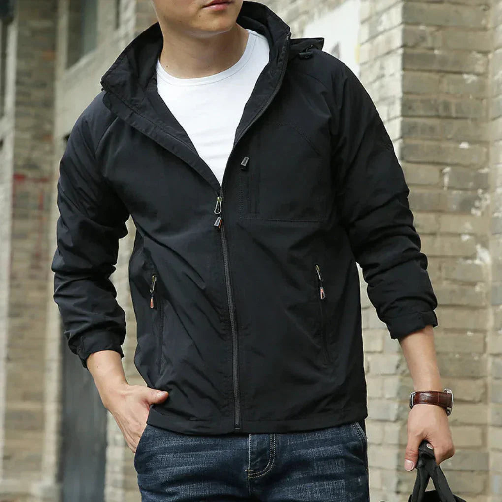 VierraSol | Chaqueta Ligera con Cremallera y Cuello para Hombre