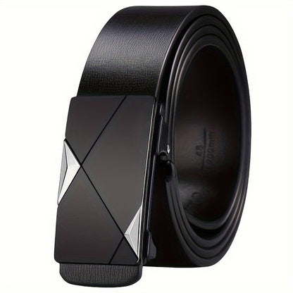 VierraSol | Cinturón de Cuero Genuino para Hombre con Hebilla Automática – Cinturón de Cuero Ajustable Clásico