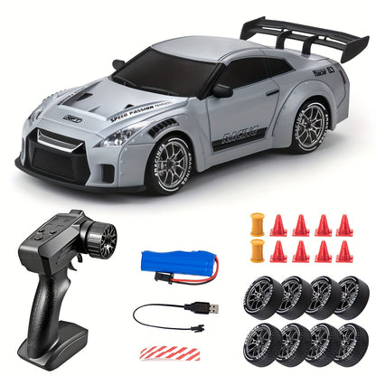 VierraSol | Coche de Drift RC 1:24 Definitivo con Ruedas LED – Juguete de Carreras Recargable 4WD