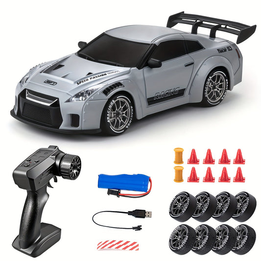 VierraSol | Coche de Drift RC 1:24 Definitivo con Ruedas LED – Juguete de Carreras Recargable 4WD