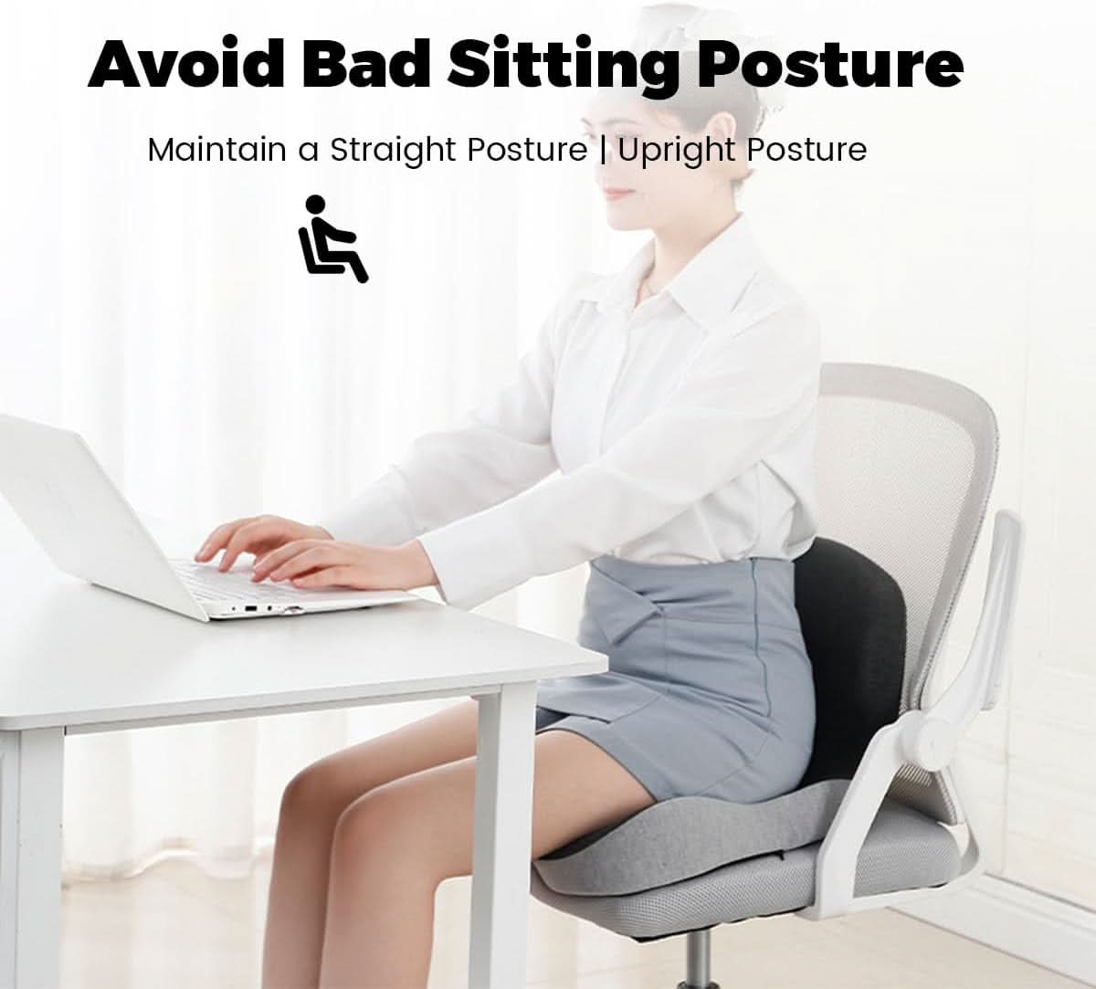 VierraSol | Cojín Ergonómico para Asiento con Soporte Lumbar