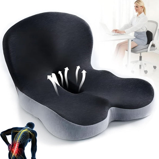 VierraSol | Cojín Ergonómico para Asiento con Soporte Lumbar