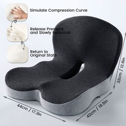 VierraSol | Cojín Ergonómico para Asiento con Soporte Lumbar