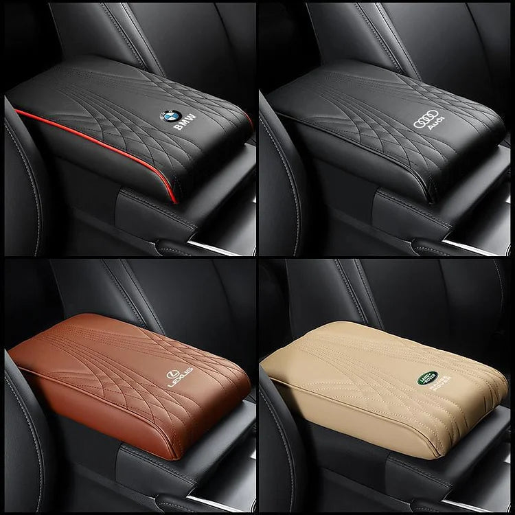 VierraSol | Cojín Exclusivo para Reposabrazos con Logo para la Cubierta del Reposabrazos en el Coche